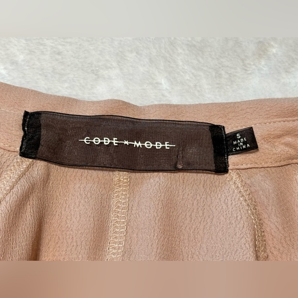 Code x Mode Size Small Open Front Loose Fitting Light Pink Long Blazer w/pockets - Picture 2 of 12